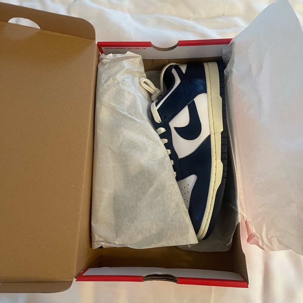 Nike Dunk Low White Midnight Navy